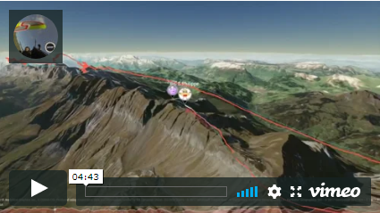 Интересное видео о полёте на параплане в Альпах